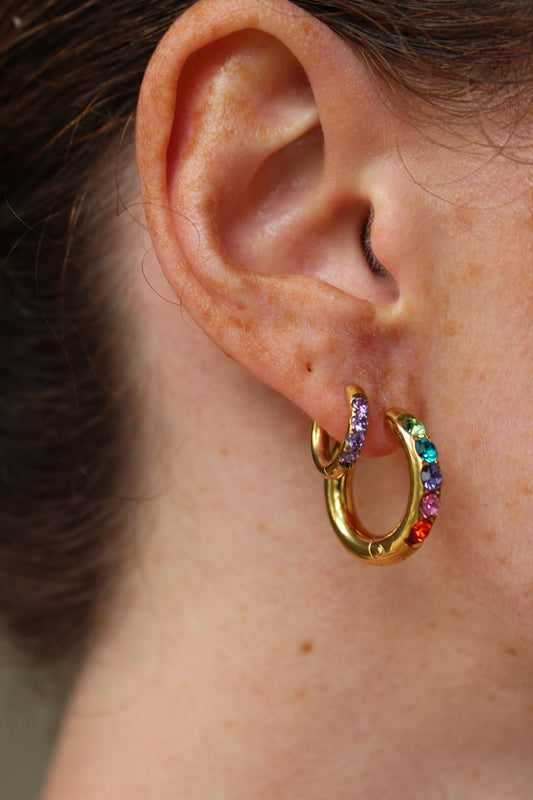 Big Strass - Earrings - Stainless Steel
