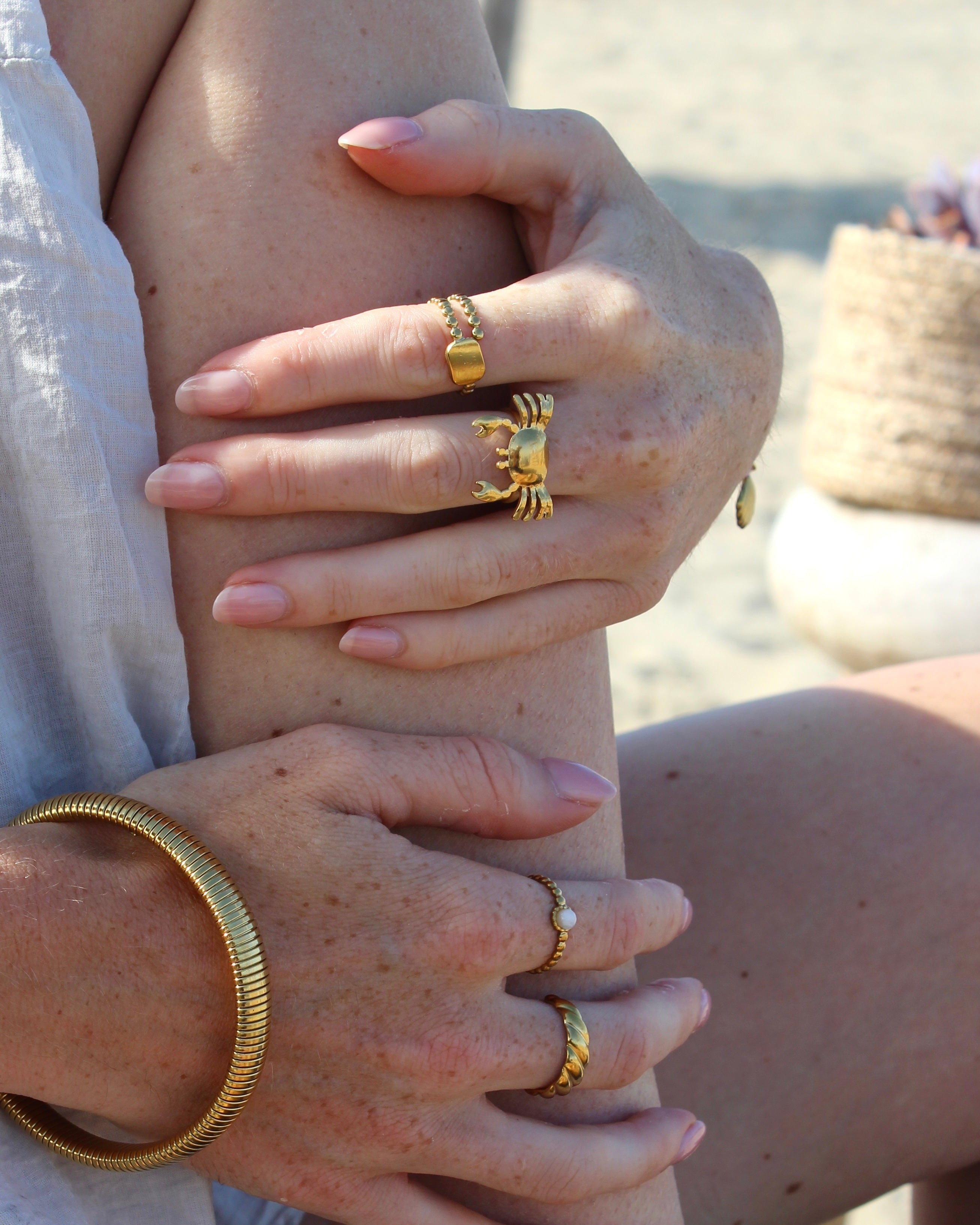 Crabby - Ring - Stainless Steel - Adjustable