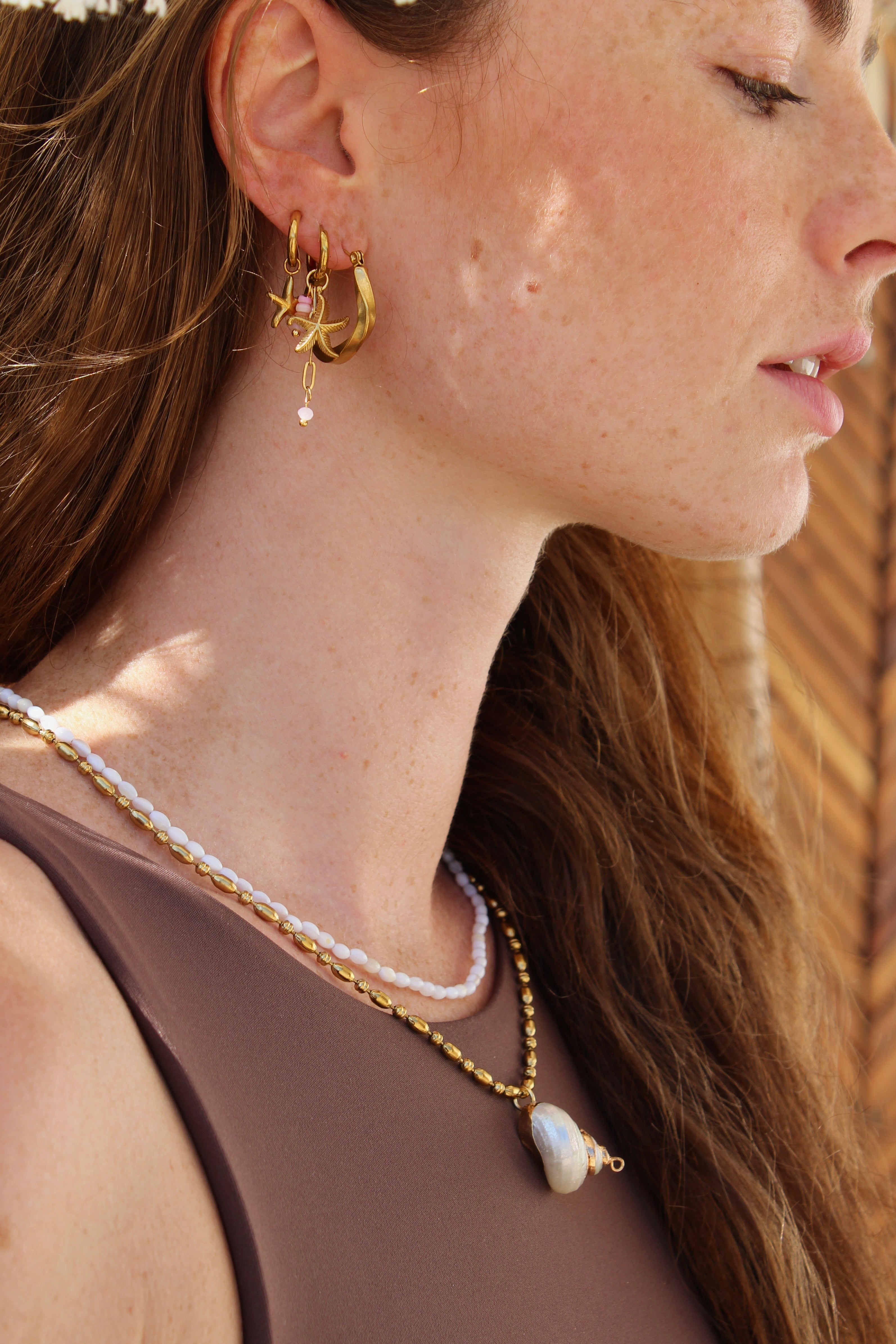 Coquillage de mer - Collier - Acier inoxydable