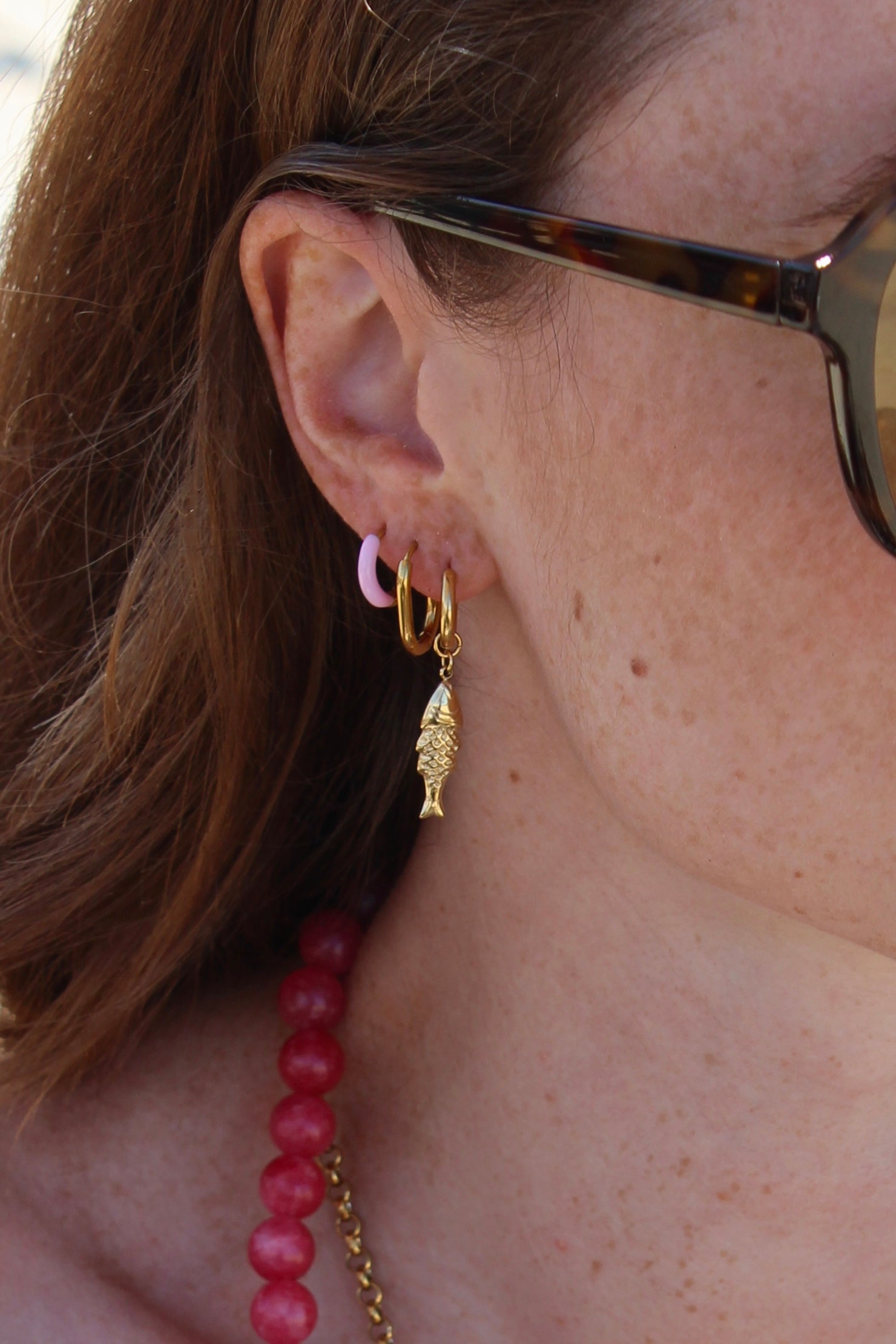 Poisson - Boucles d'oreilles - Clips - Acier inoxydable
