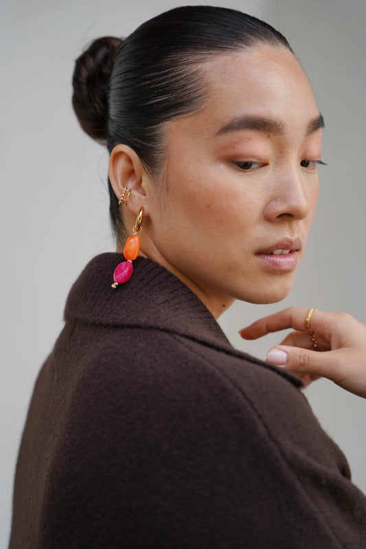 Double Dotted - Boucle d'oreille - Acier inoxydable