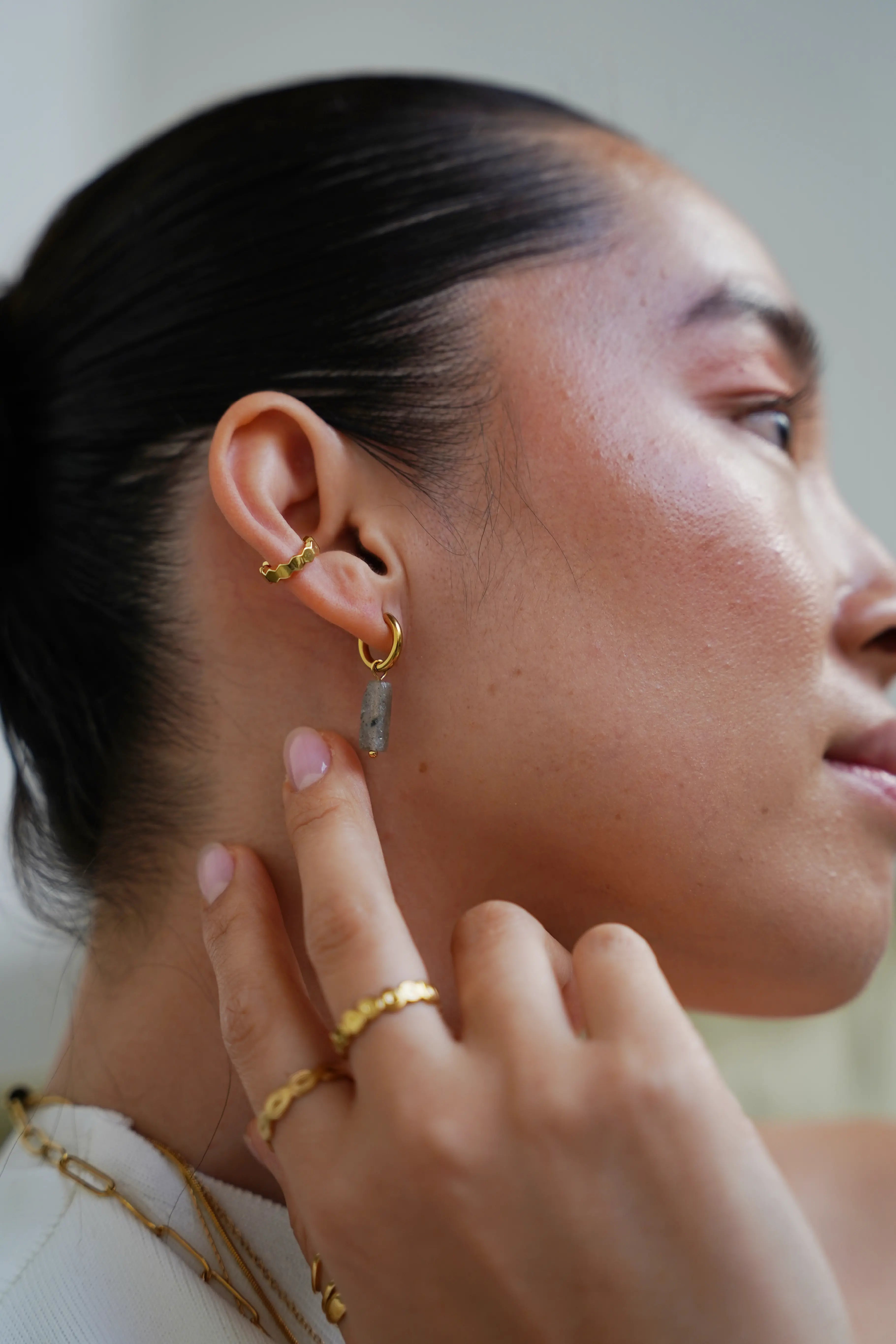 Dora - Boucles d'oreilles - Pierre naturelle - Acier inoxydable