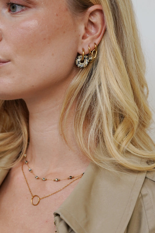 Tara - Boucles d'oreilles - Pierre naturelle - Acier inoxydable