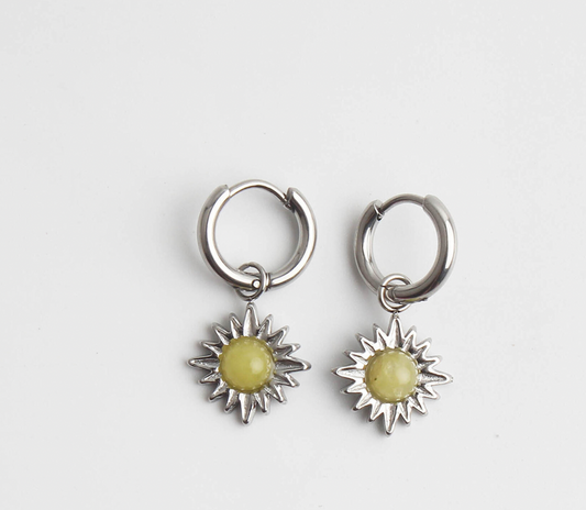 Louelle - Earrings - Natural Stone - Stainless Steel