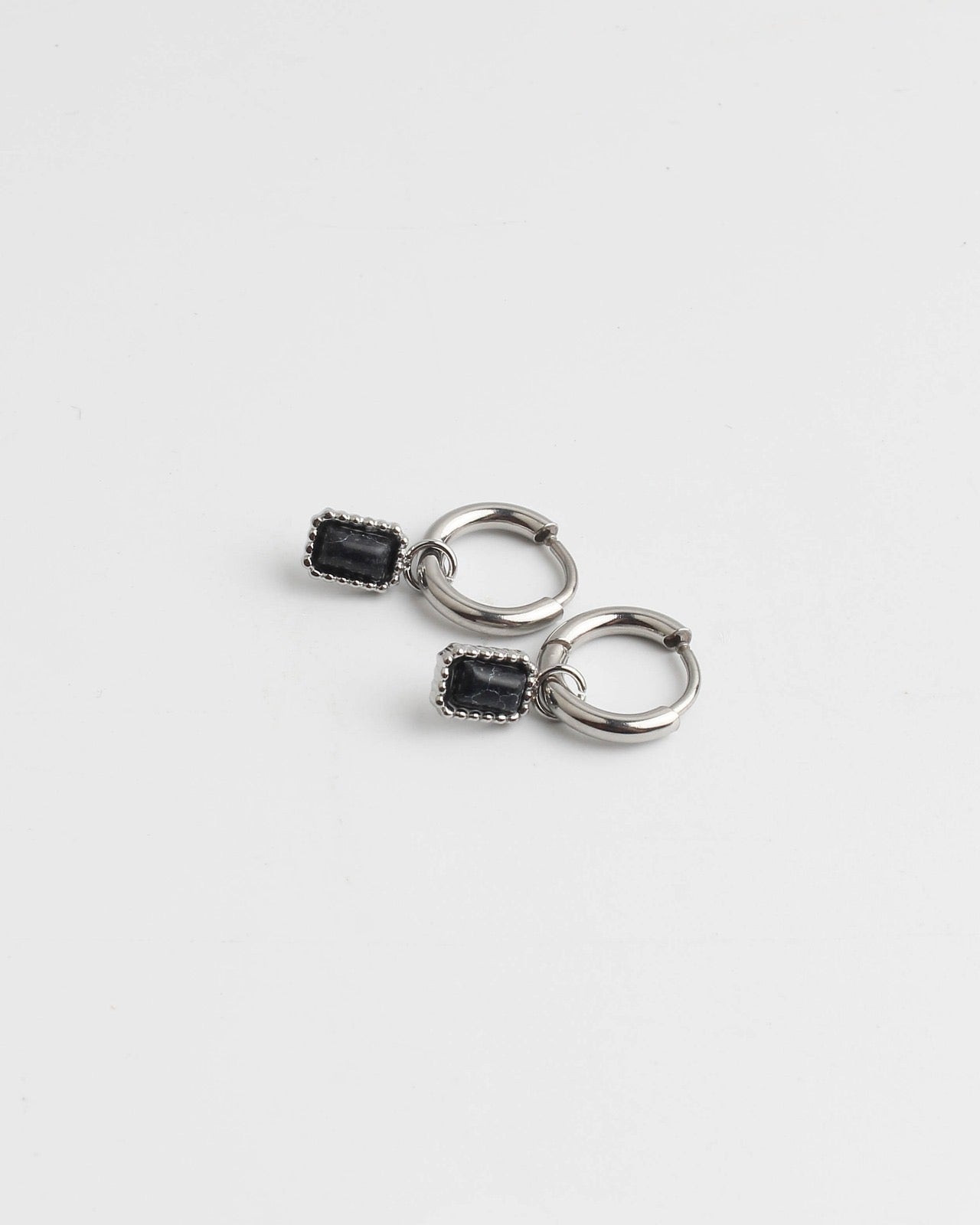 Karma - Boucles d'oreilles - Pierre naturelle - Acier inoxydable