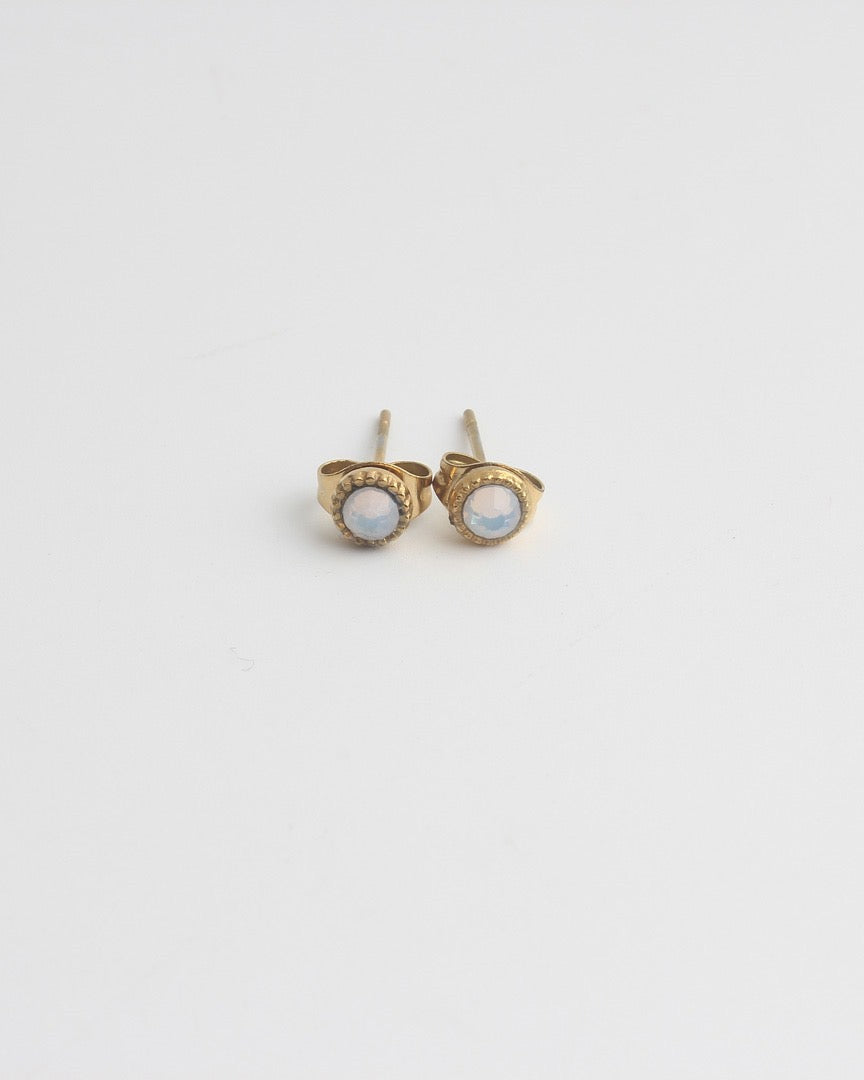 Zirconia - Stud - Boucles d'oreilles - Acier inoxydable