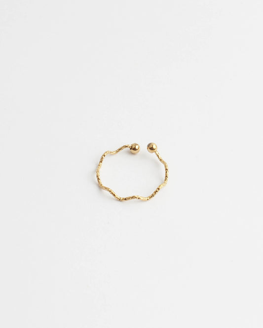 Thin Wave - Anneau - Acier inoxydable - Ajustable