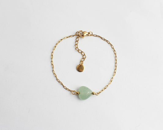 Coeur naturel - Bracelet - Acier inoxydable