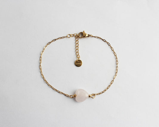 Natural Heart - Bracelet - Natural Stone - Stainless Steel