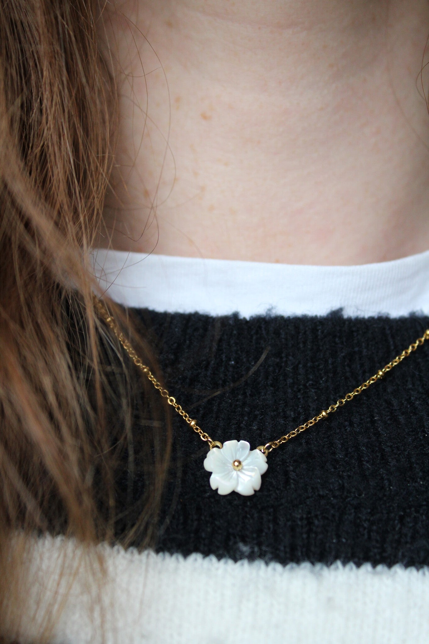 Shell Flower - Collier - Acier inoxydable