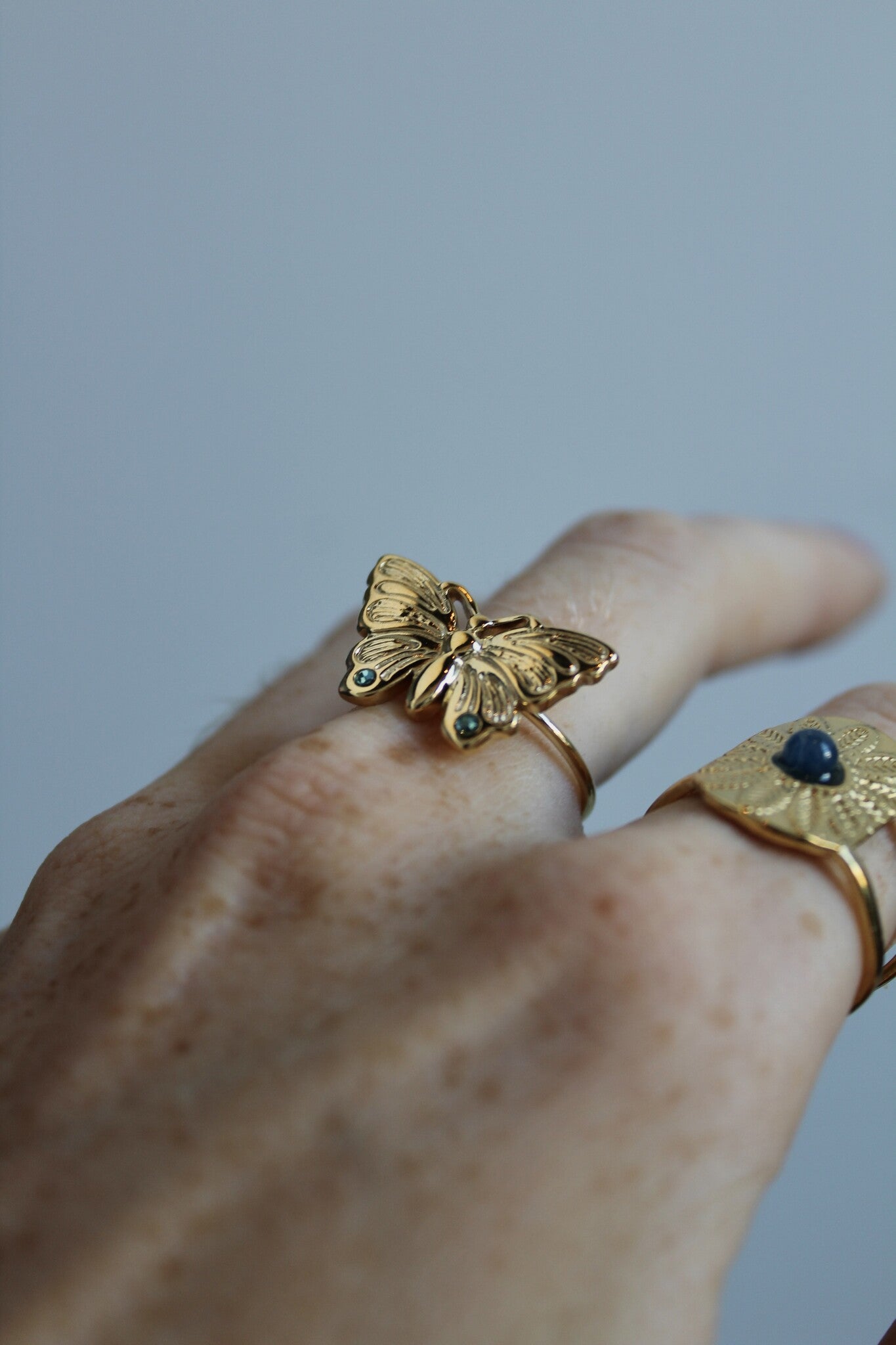Butterfly - Bague - Acier inoxydable - Ajustable