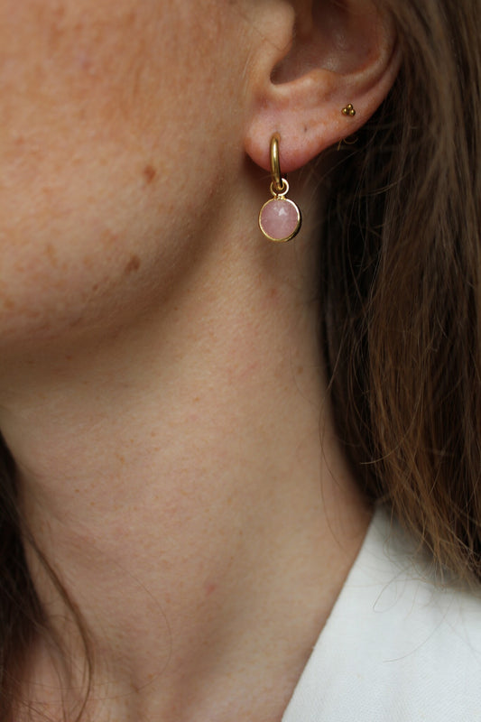 Saar - Boucles d'oreilles - Pierre naturelle - Acier inoxydable