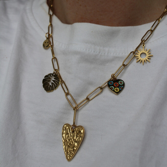 Summer Hearts - Necklace - Stainless Steel