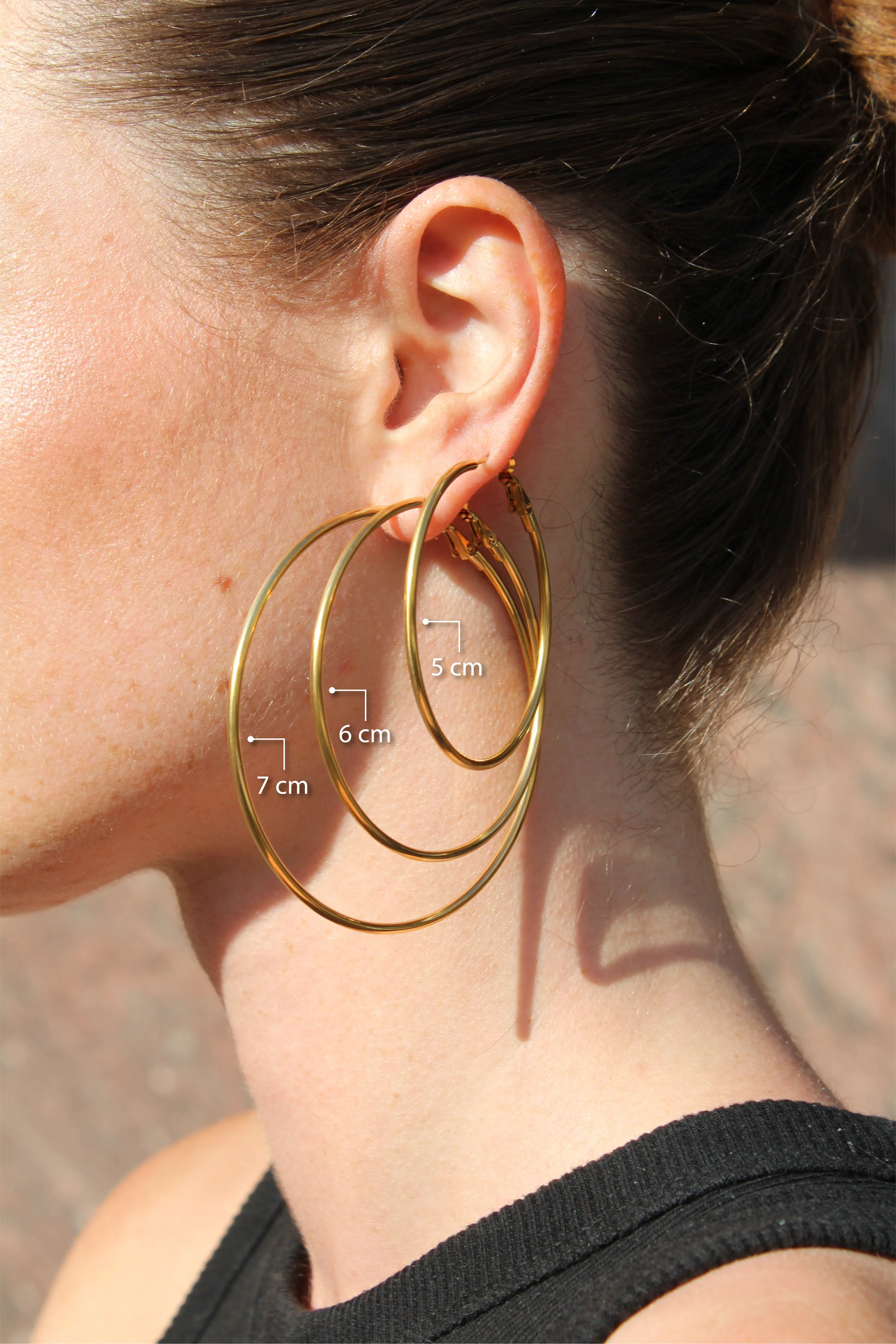 Basic hoops - Boucles d'oreilles - Acier inoxydable